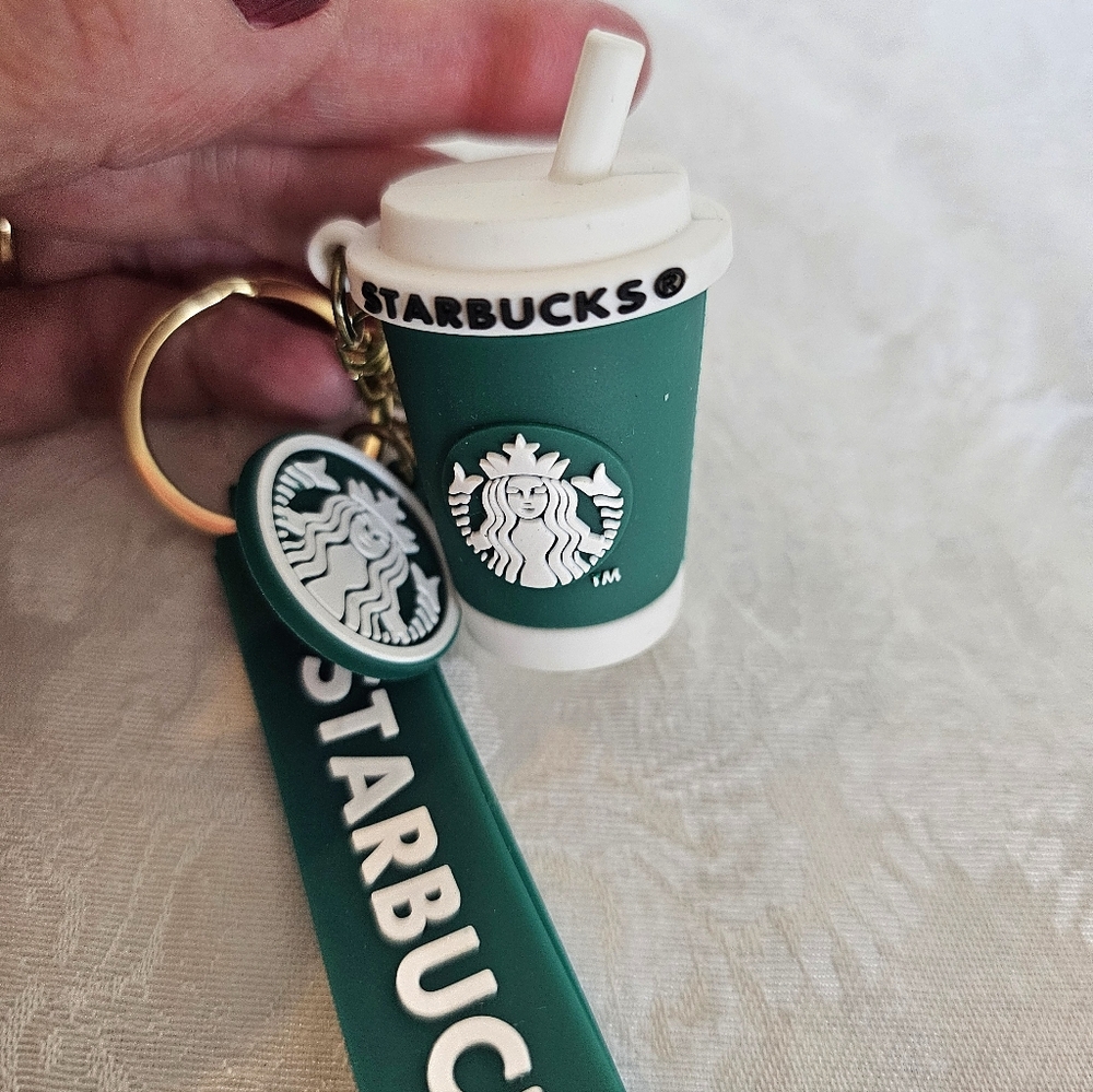 Starbucks Green Keychain/Bagcharm Set- New, Unused - Picture 2 of 4
